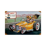 Drive Safely Metal Sign Wall Decor 18 x 12