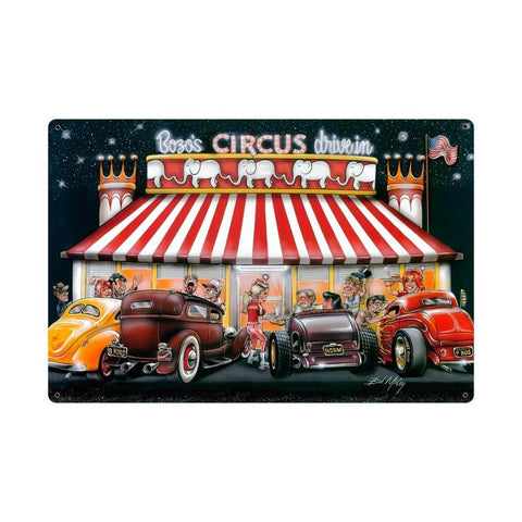 Circus Drive In Metal Sign Wall Decor 36 x 24
