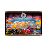 Blue Moon Drive In Metal Sign Wall Decor 18 x 12