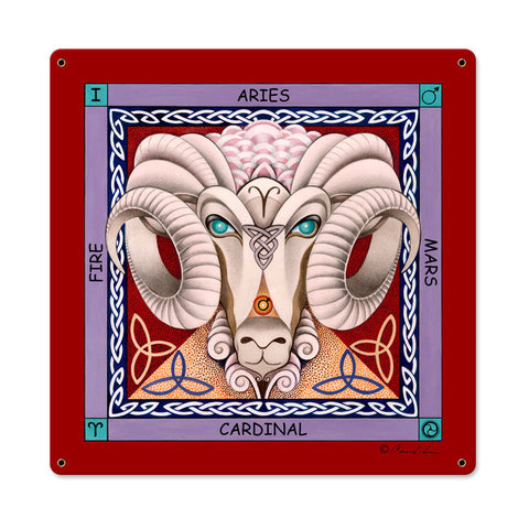 Aries Metal Sign Wall Decor 18 x 18