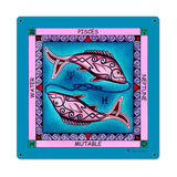 Pisces Metal Sign Wall Decor 18 x 18