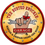 Busted Knuckle Garage Metal Sign Wall Decor 28 x 28