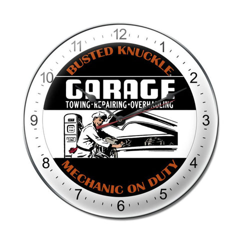 Mechanic On Duty Metal Sign Wall Decor 14 x 14
