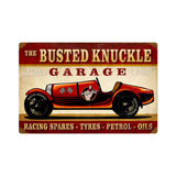 Vintage Race Car Metal Sign Wall Decor 18 x 12