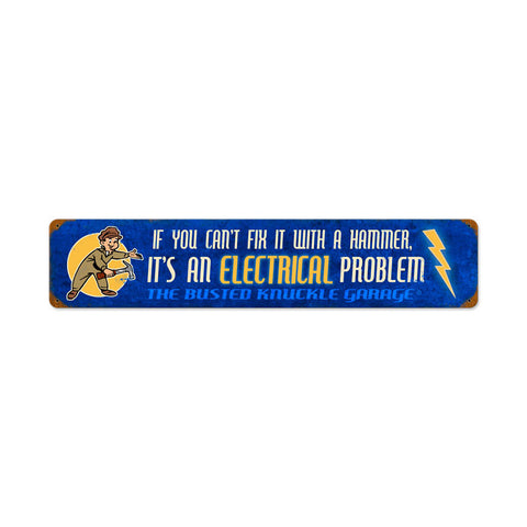 Electrical Problem Metal Sign Wall Decor 28 x 6
