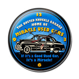 Miracle Used Cars Metal Sign Wall Decor 14 x 14