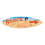 Nude Beach Metal Sign Wall Decor 22 x 6