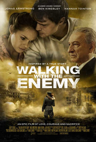 Walking with the Enemy 27 x 40 Movie Poster - Style B - in Deluxe Wood Frame
