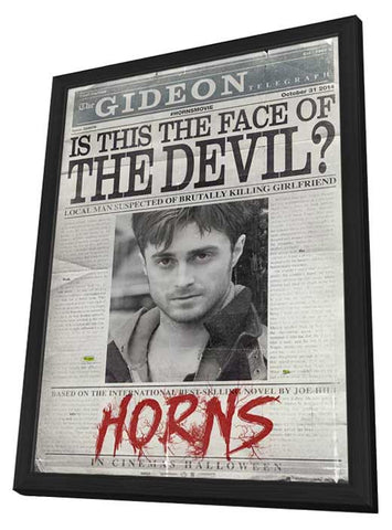 Horns 11 x 17 Movie Poster - Style C - in Deluxe Aluminum Frame
