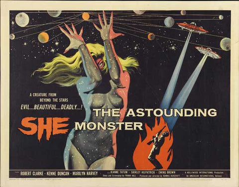 The Astounding She-Monster 22 x 28 Movie Poster - Half Sheet Style A