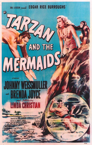 Tarzan and the Mermaids 11 x 17 Movie Poster - Style A