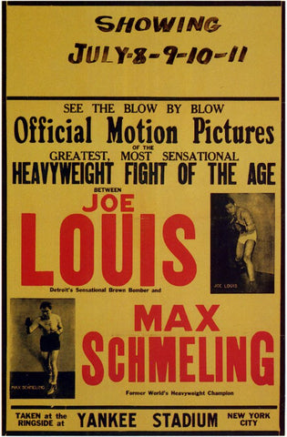 Joe Louis and Max Schmeling 11 x 17 Movie Poster - Style A