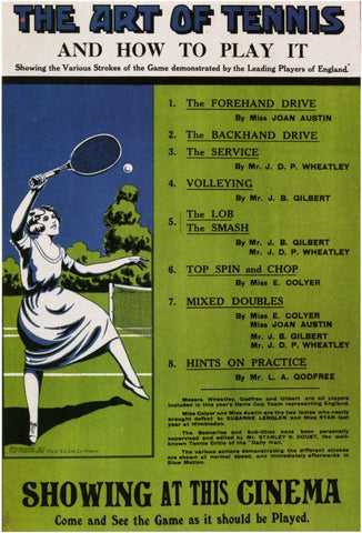 The Art of Tennis and How to Play It 11 x 17 Poster - Foreign - Style A
