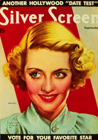 Bette Davis 11 x 17 Silver Screen Magazine Cover 1940's Style A