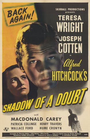 Shadow of a Doubt 11 x 17 Movie Poster - Style D