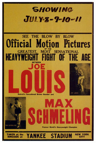 Joe Louis and Max Schmeling 27 x 40 Movie Poster - Style A