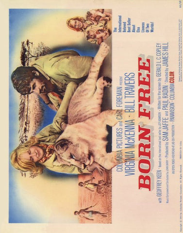 Born Free 22 x 28 Movie Poster - Half Sheet Style A