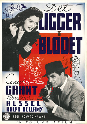 His Girl Friday 27 x 40 Movie Poster - Swedish Style A