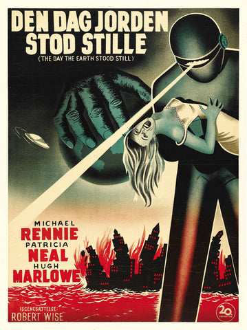 The Day The Earth Stood Still 27 x 40 Movie Poster - Danish Style A