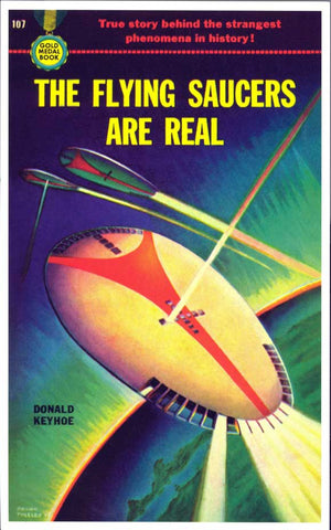 The Flying Saucers are Real 11 x 17 Retro Book Cover Poster