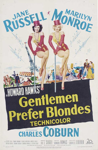 Gentlemen Prefer Blondes 27 x 40 Movie Poster - Style B