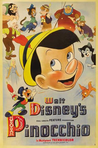 Pinocchio 27 x 40 Movie Poster - Style F