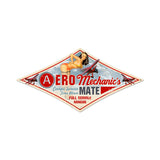 Aero Mechanic Metal Sign Wall Decor 14 x 24