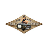 Police Department Metal Sign Wall Decor 14 x 24