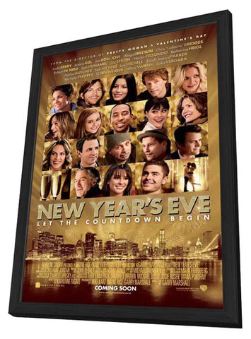 New Year's Eve 11 x 17 Movie Poster - UK Style A - in Deluxe Aluminum Frame
