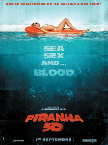 Piranha 3-D 27 x 40 Movie Poster - French Style A