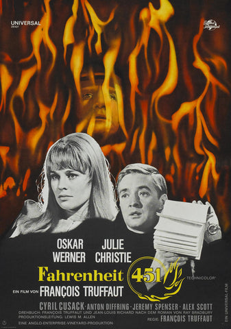 Fahrenheit 451 11 x 17 Movie Poster - German Style A