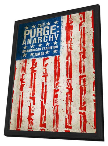 The Purge: Anarchy 11 x 17 Movie Poster - Style B - in Deluxe Aluminum Frame