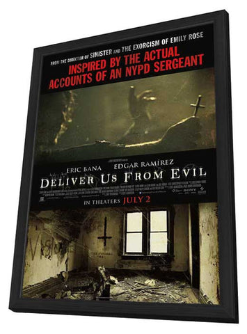 Deliver Us From Evil 11 x 17 Movie Poster - Style B - in Deluxe Aluminum Frame