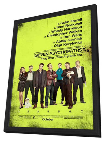 Seven Psychopaths 11 x 17 Movie Poster - Style B - in Deluxe Aluminum Frame