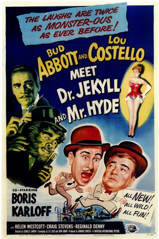 Abbott & Costello Meet Dr Jekyll & Mr Hyde 11 x 17 Movie Poster - Style A