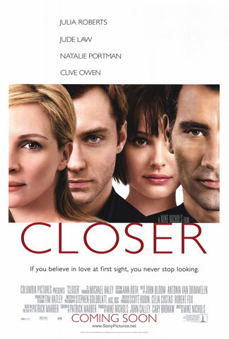 Closer 27 x 40 Movie Poster - Style A