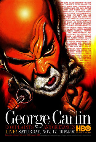 George Carlin: Complaints and Grievances 27 x 40 TV Poster - Style A