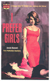 I Prefer Girls 11 x 17 Retro Book Cover Poster