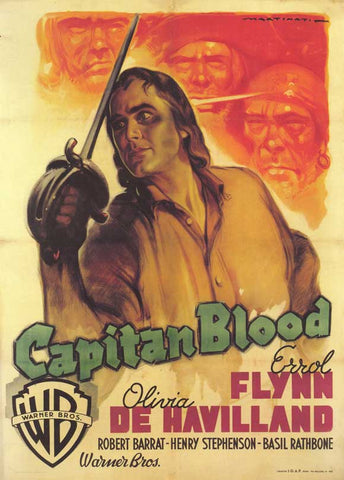 Captain Blood 27 x 40 Movie Poster - Italian Style B