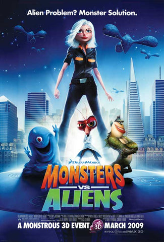 Monsters vs. Aliens 11 x 17 Movie Poster - Style M
