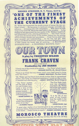 Our Town (Broadway) 11 x 17 Movie Poster - Style A