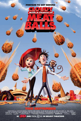 Cloudy with a Chance of Meatballs 27 x 40 Movie Poster - Style B