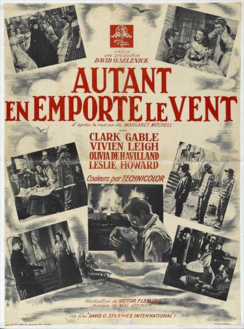 Gone With The Wind 27 x 40 Movie Poster - French Style A