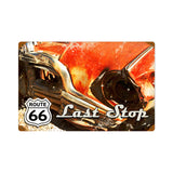 Route 66 Last Stop Metal Sign Wall Decor 18 x 12