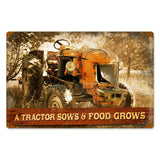 Tractor Metal Sign Wall Decor 18 x 12