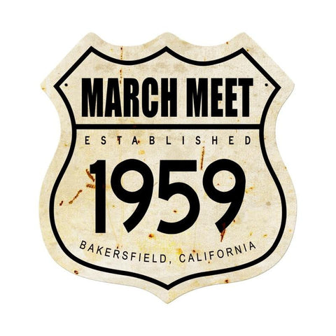 March Meet 1959 Metal Sign Wall Decor 15 x 15