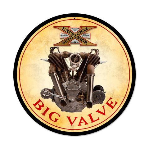 Big Valve Engine Metal Sign Wall Decor 14 x 14