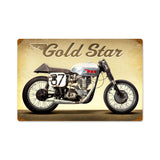 Goldstar Metal Sign Wall Decor 18 x 12