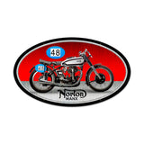 Norton Manx Metal Sign Wall Decor 24 x 14