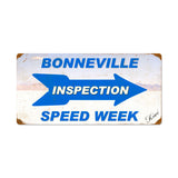 Bonneville Inspection Speed Week Metal Sign Wall Decor 24 x 12